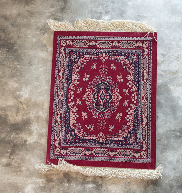 Arabian Persian Style Tassel Trim Mouse Pad - Red