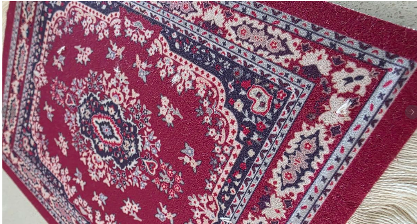 Arabian Persian Style Tassel Trim Mouse Pad - Red