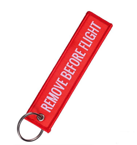 Remove Before Flight Official Key Ring - Red