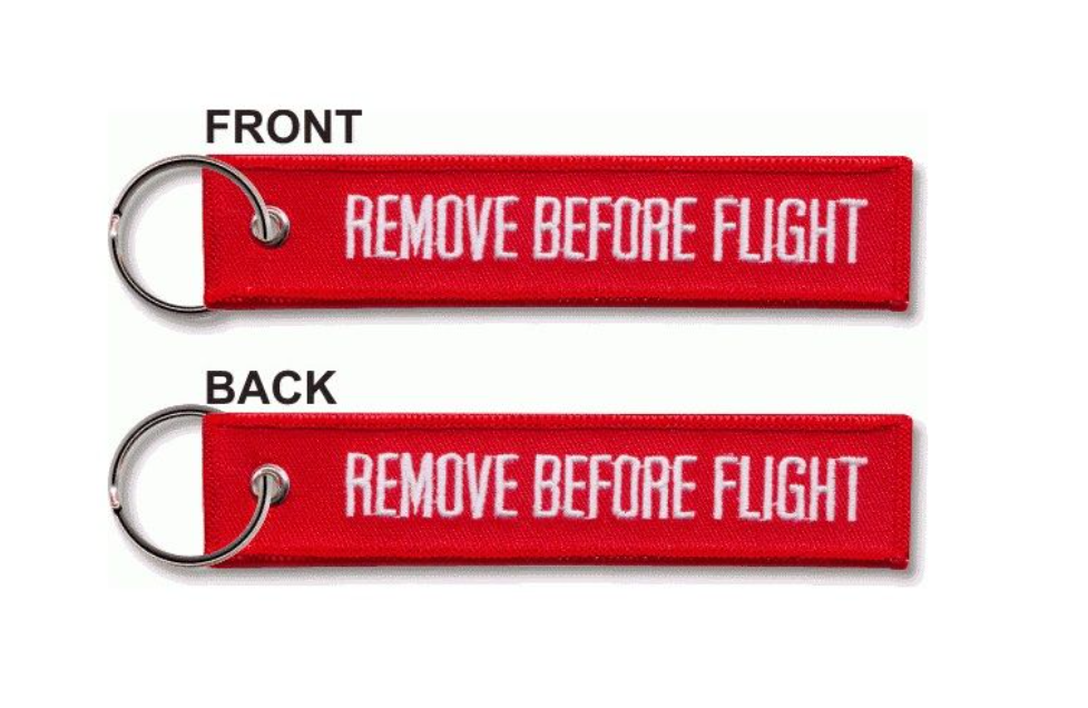 Remove Before Flight Official Key Ring - Red