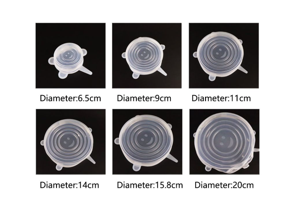 Silicone Stretch Covers 6 Pack Reusable Durable and Expandable Lids