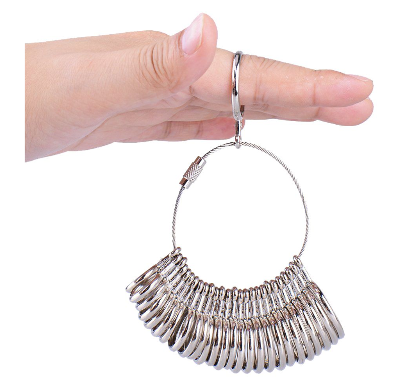 1-13 Stainless Iron Ring Sizer Finger Ring Sizing Measuring Tool