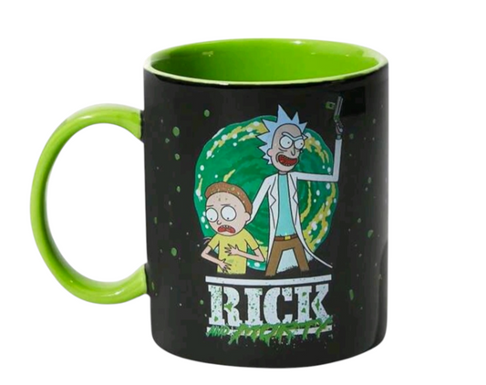 Rick and Morty Portal Jump Ceramic Mug - Dual-Color Design - 400ml