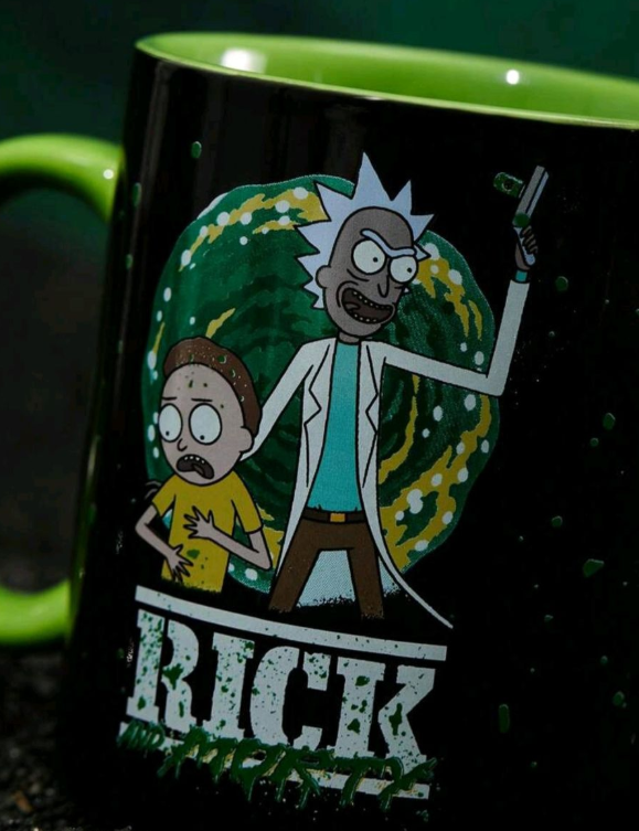 Rick and Morty Portal Jump Ceramic Mug - Dual-Color Design - 400ml