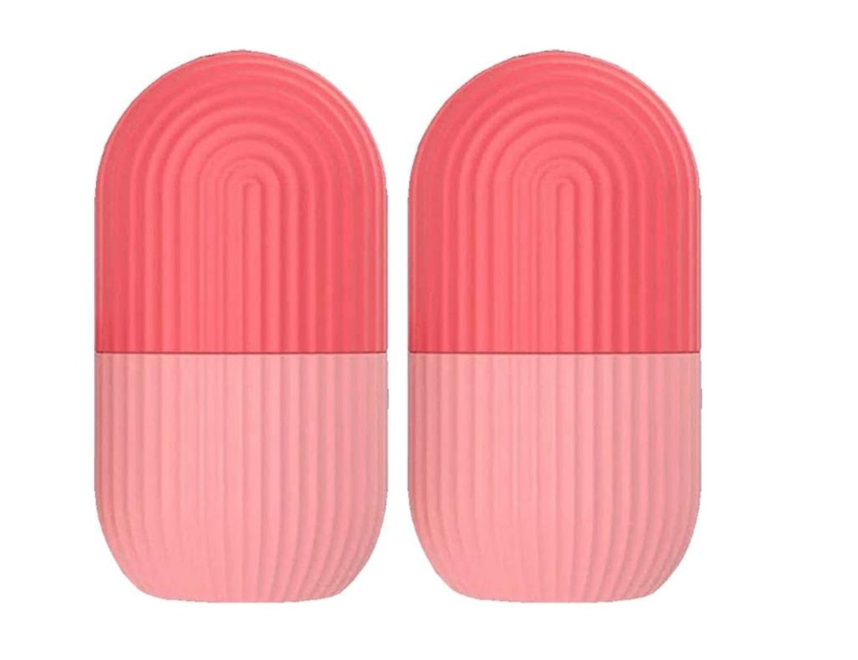 2 Pieces Reusable Silicone Ice Face Roller Gua Sha Face Massager Skin Care Tool