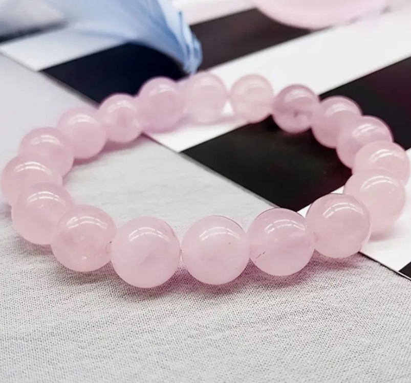 Rose Quartz Love, Bliss & Joy Bracelet - 8mm