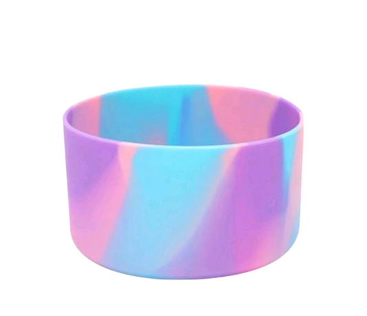 Silicone Boot Protective Cover for Tumbler Cup (20/30/40oz) - Pink And Blue Marble