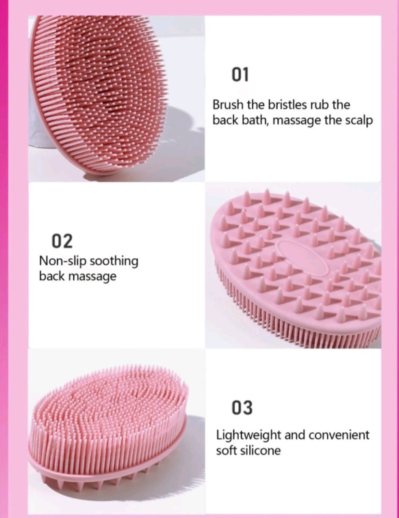 Silicone Bath Brush - Pink