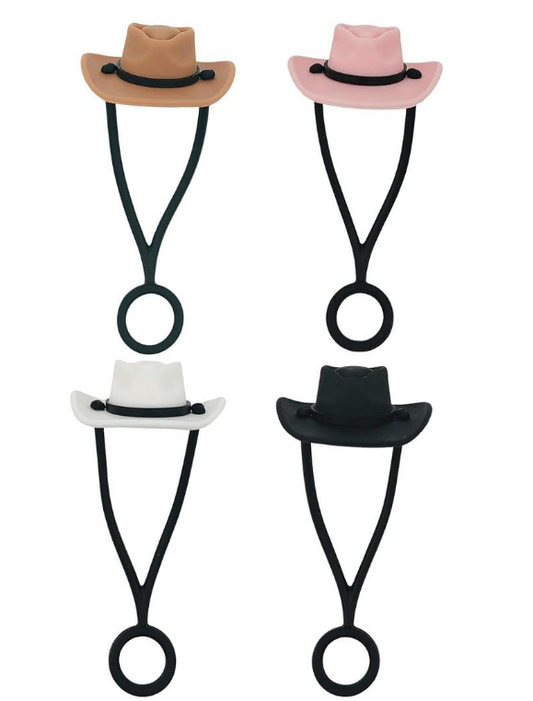 4 Pack Silicone Cowboy Hat Straw Covers Cap Cup 30 40 oz