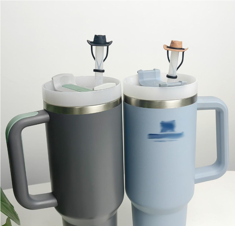 4 Pack Silicone Cowboy Hat Straw Covers Cap Cup 30 40 oz