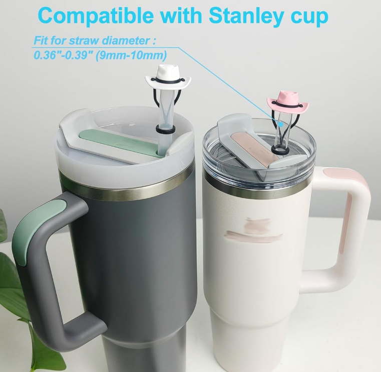 4 Pack Silicone Cowboy Hat Straw Covers Cap Cup 30 40 oz