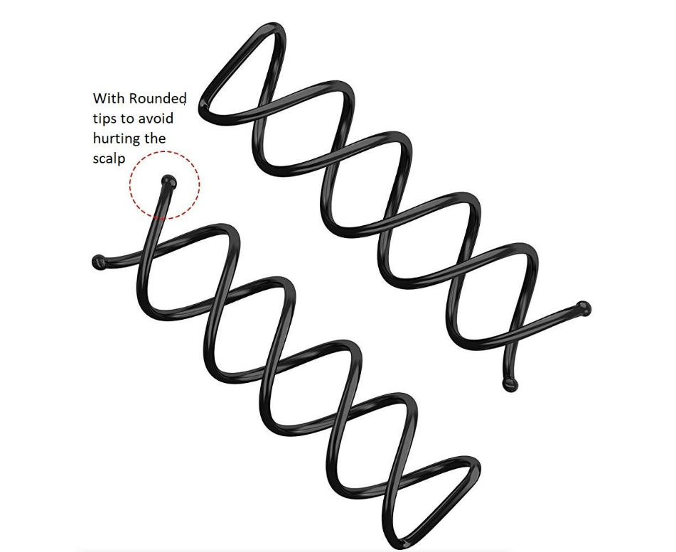 Spin Pins Non-Scratch Round Tips Twist Screw Hair Pins - 8 Pack