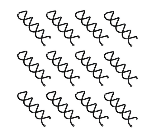 Spin Pins Non-Scratch Round Tips Twist Screw Hair Pins - 12 Pack