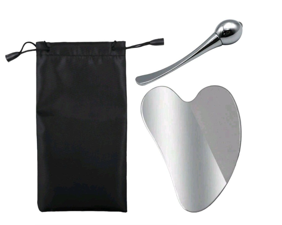 Stainless Steel Gua Sha & Eye Massage Stick Set
