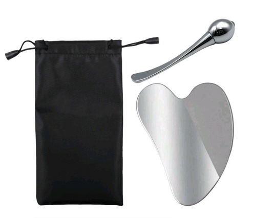 Stainless Steel Gua Sha & Eye Massage Stick Set