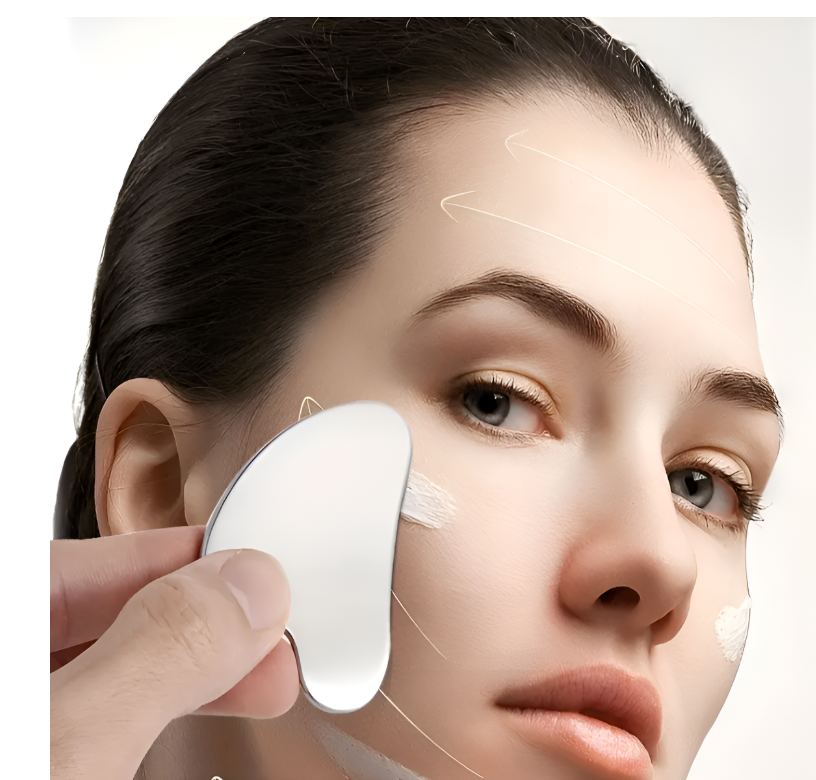 Stainless Steel Gua Sha With Facial Cupping Combo