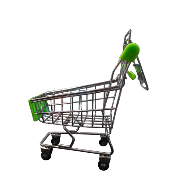 Mini Supermarket Foldable Toy Shopping Trolley Cart