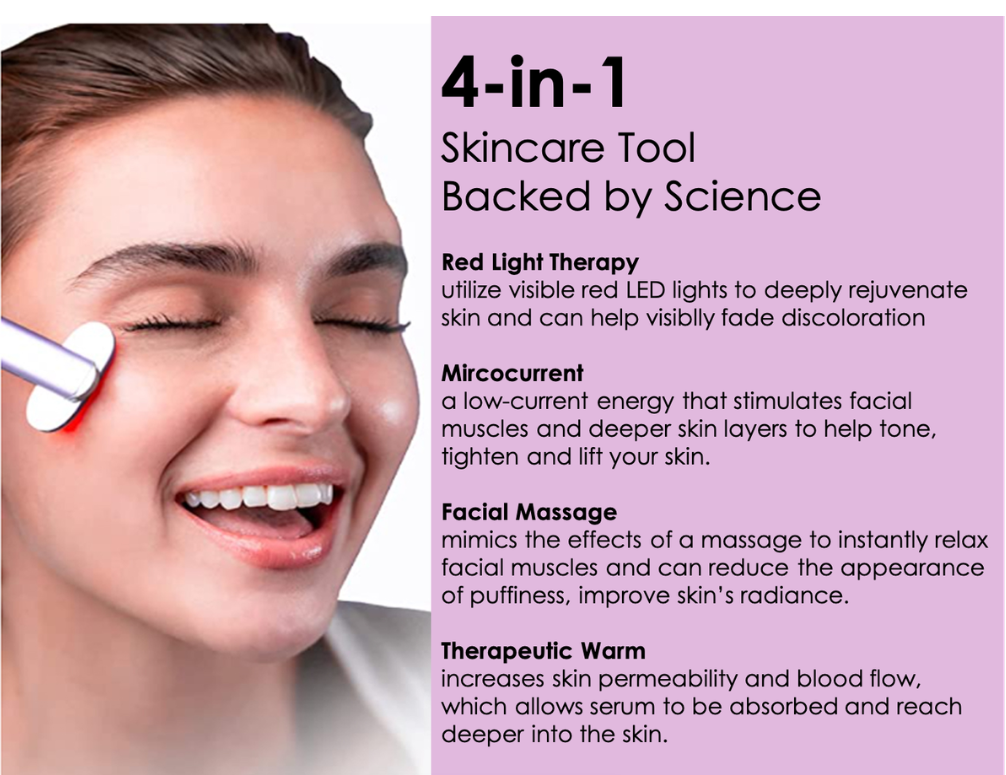 4-in-1 Skin Care Wand for Face & Neck