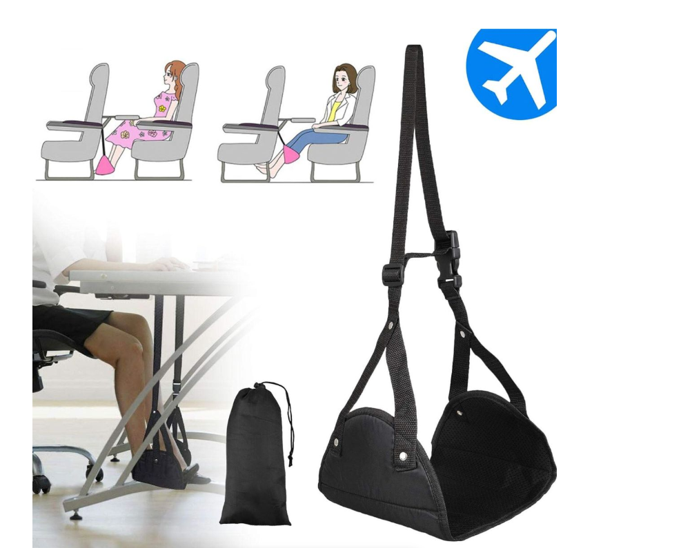 Travel Foot Rest with carry pouch -for airplane or bus