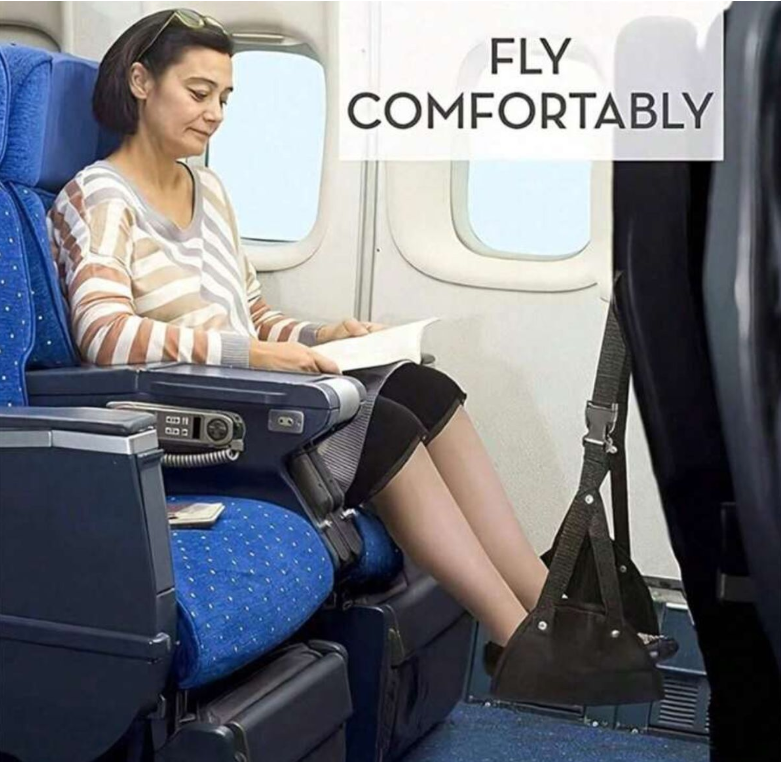 Travel Foot Rest with carry pouch -for airplane or bus