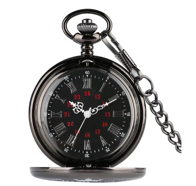 To My Son Quartz Pocket Watch - Black