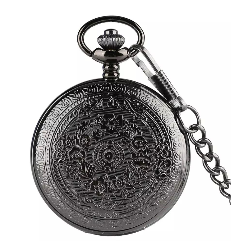 To My Son Quartz Pocket Watch - Black