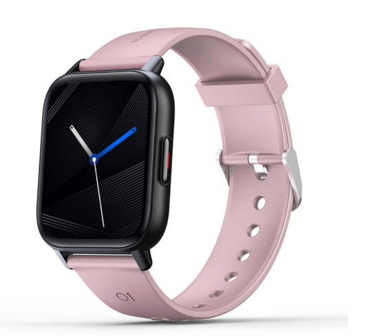 Pink QS16 Smart Watch Pro with Body Temperature, HR and BP