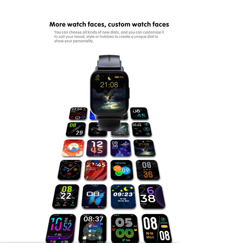 QS16 Smart Watch Pro with Body Temperature, HR and BP