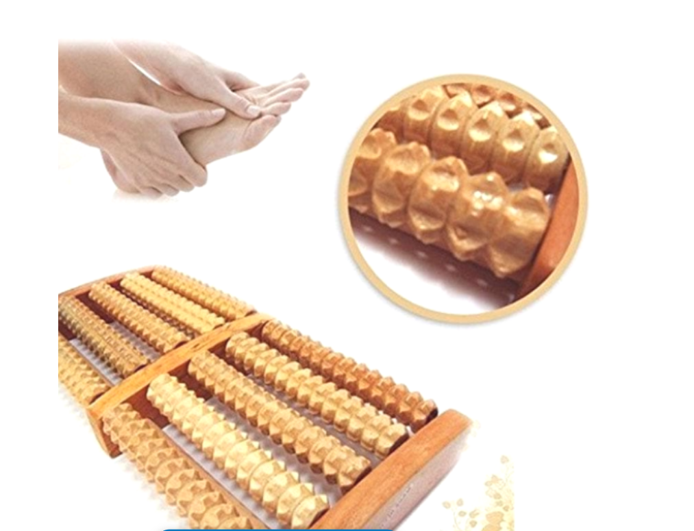 Wooden Dual Foot Massage Roller