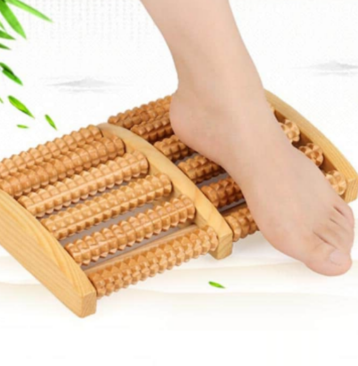 Wooden Dual Foot Massage Roller