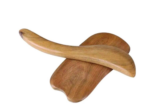 2 Piece Wooden Body Gua Sha & Sculpting Tool